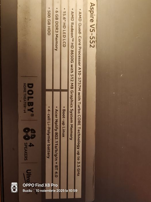 Laptop Acer Aspire V5 552