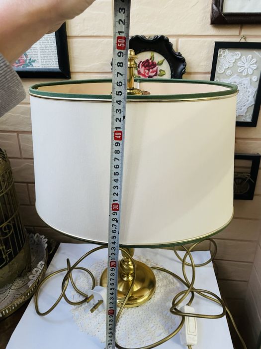 Красива двойна месингова лампа от Англия