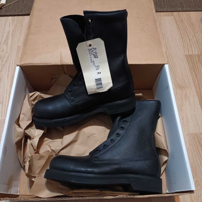 Bocanci militari Addison USA, Piele naturala Neagra 5,5R, masura 39-40