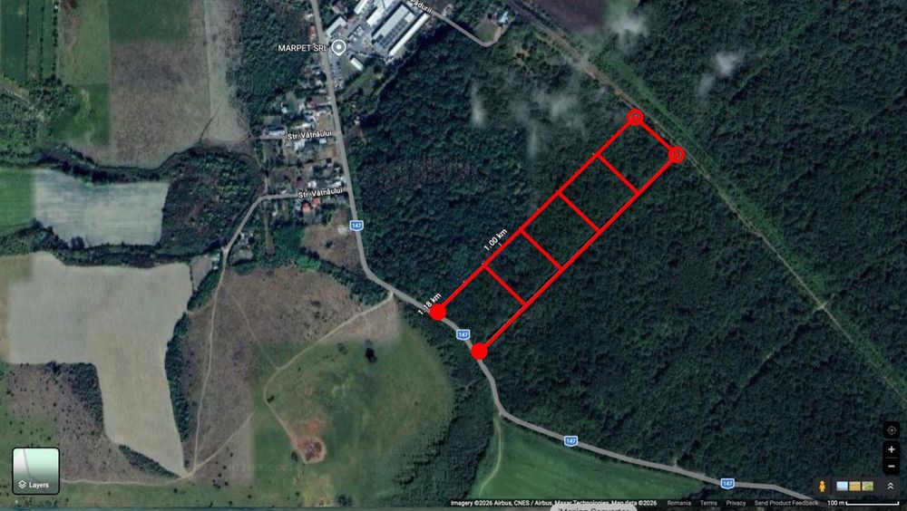 Padure perfecta pentru tiny house Prahova langa Autostrada A3