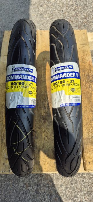 2 anvelope moto fata noi Michelin 80/90-21M/C,dot 2018.Pretul este pe bucata.