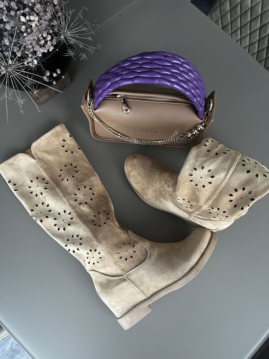 Ботуши от естествен велур