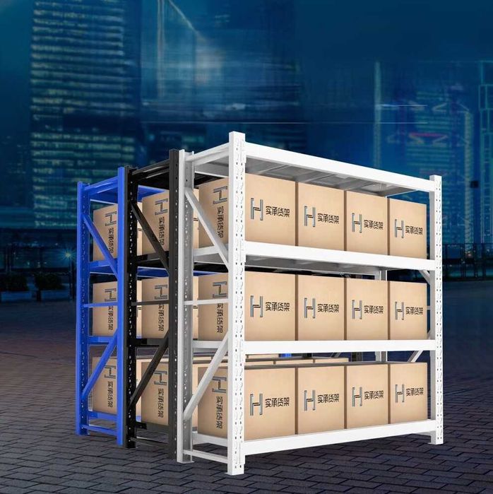 Складской стеллаж большой синий для тяжёлых грузов\Baland ko‘k javon