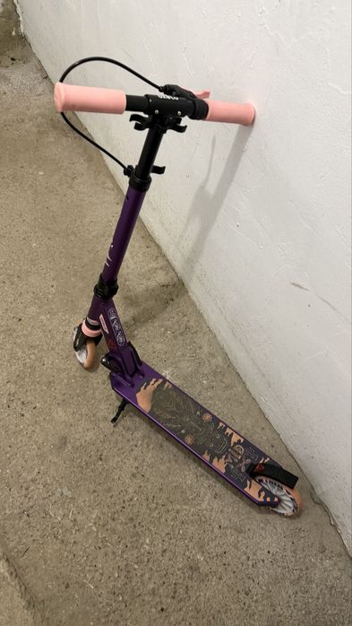 Oxello Trotinetă cu Suspensii şi Frâne pe Ghidon Mid 5 Violet Copii