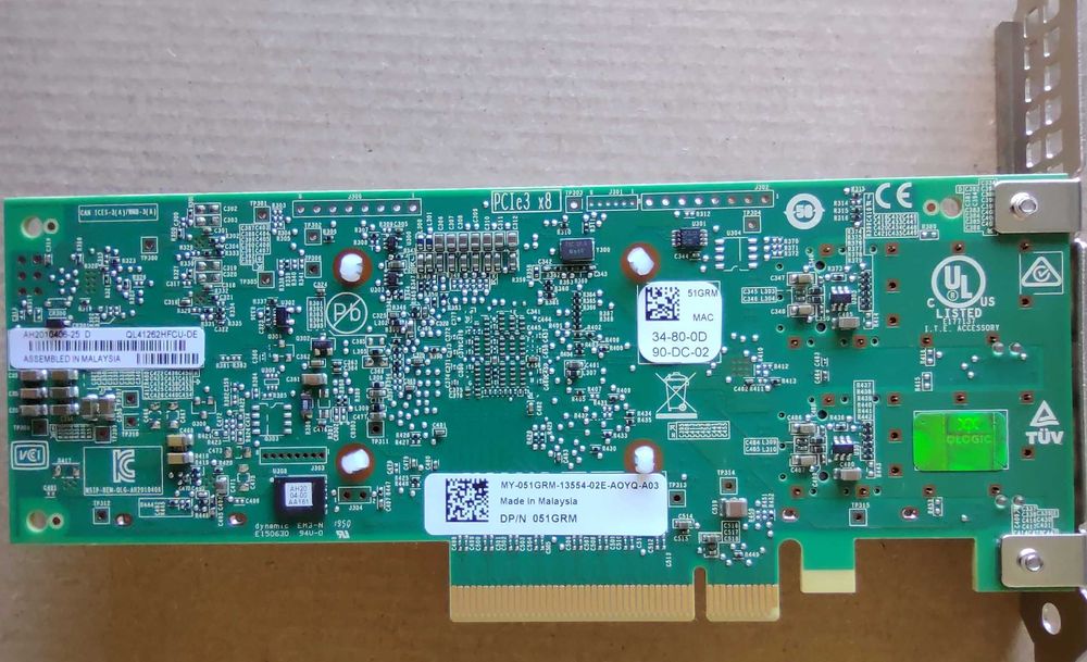 LAN контролер QL41262HFCU 51GRM 25Gb/10Gb CNA DP SFP28 SFP+ PCIe3 x8