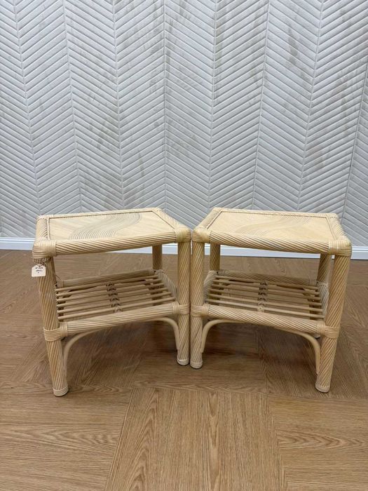 Ратанови нощни шкафчета – комплект от 2 броя