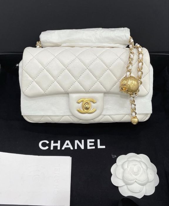 Geanta Chanel pearl crush alb premium pe stoc