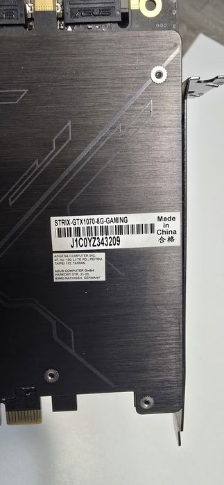 Asus Strix GTX 1070 8GB