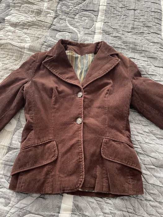 Sacou maro din raiat