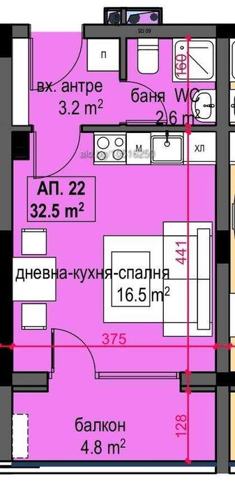 Продава се Едностаен апартамент в Приморско - 41 кв.м за 622 €/кв.м - Снимка #4