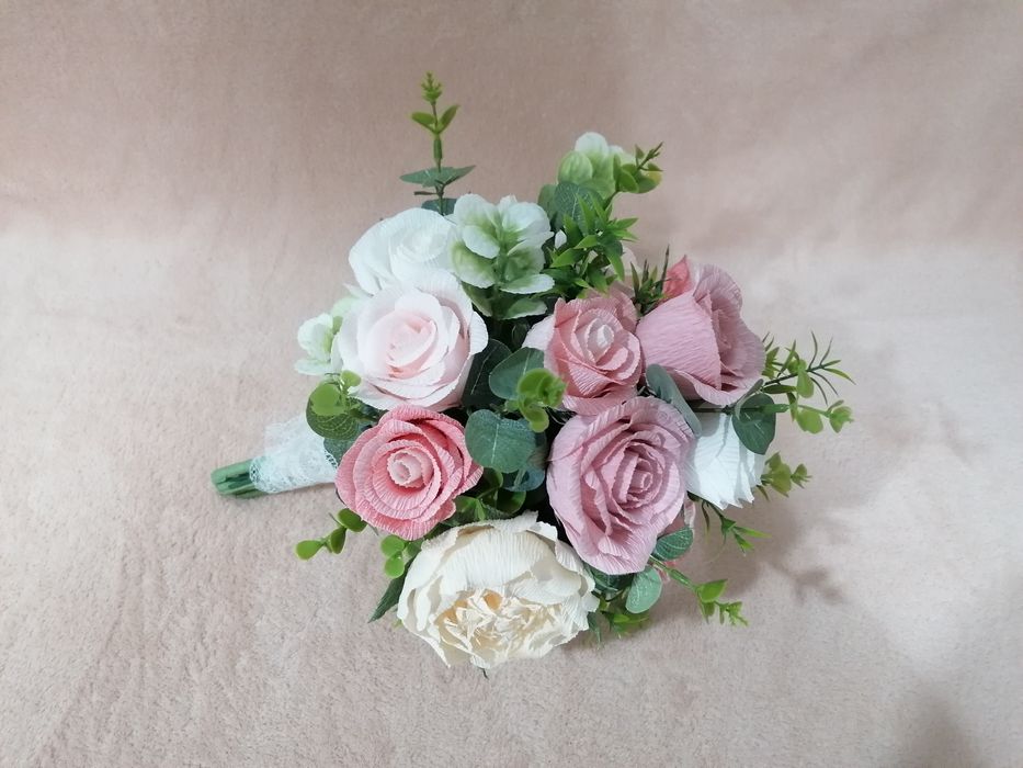 Buchet mireasa din hartie