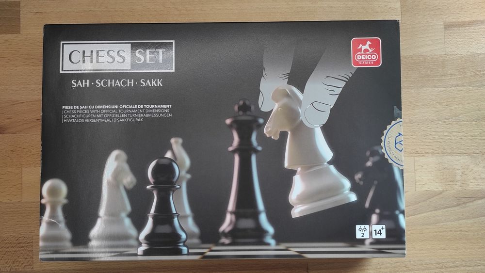 Set Șah Deico Games – piese dimensiuni oficiale de turneu – Nou