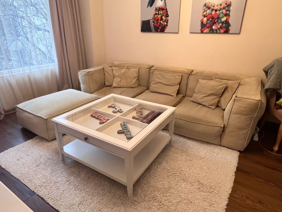 Диван, холна маса и ТВ шкаф