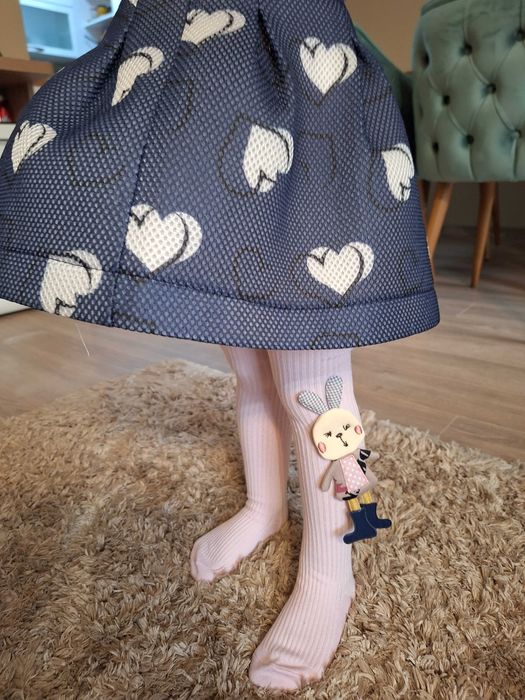 Детски Сладък Чорапогащник С 3D Заешки декор за момичета