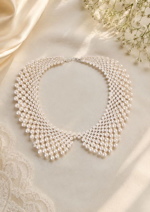 Colier statement margele tip perle