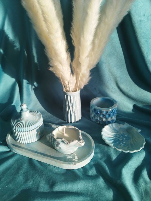 Кашпо ручной работы (гипс)