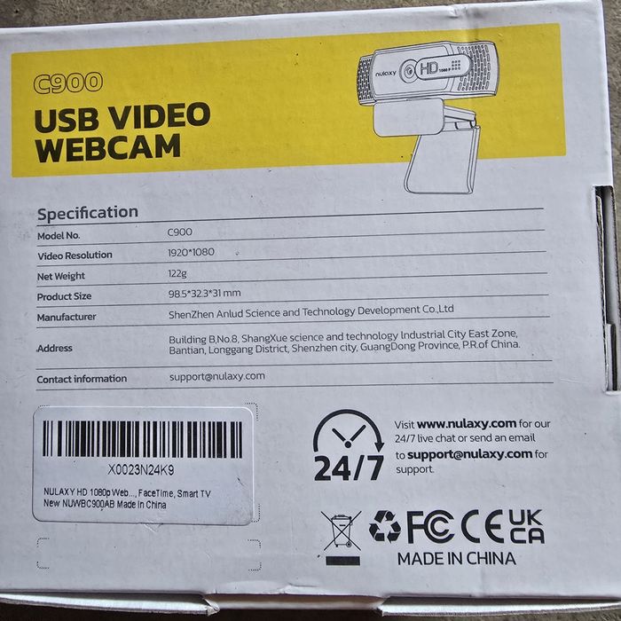 Cameră web Nulaxy