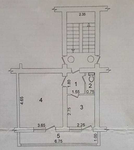 м.Ойбек кафе Точка Вкуса 1-комн 3/4 35 м² кирпич ремонт меб/тех