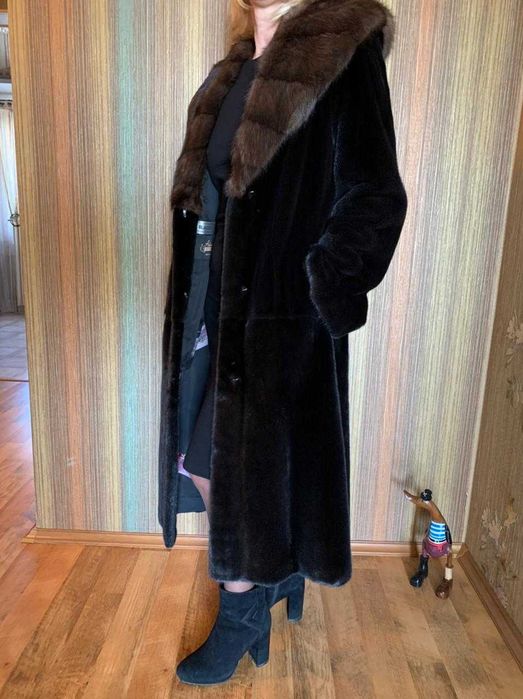 Шуба норковая длинная