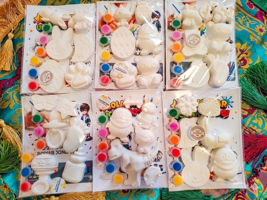 Gips figurkalar bolalar uchun qiziqarli boyash oyinchoq
Bolalar uchun