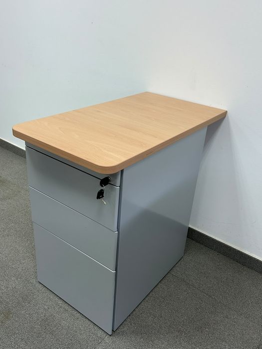 Casetieră Metalică 3 Sertare; Mic Dulap Birou tip Cub; Fișet; Rollbox; Noptieră