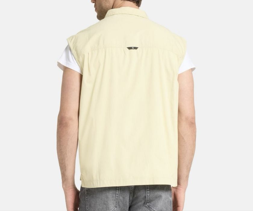 Calvin Klein Jeans – Cămașă/vestă fără mâneci, culoare crem/galben deschis