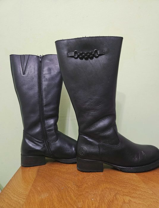 Cizme de piele naturală Rieker