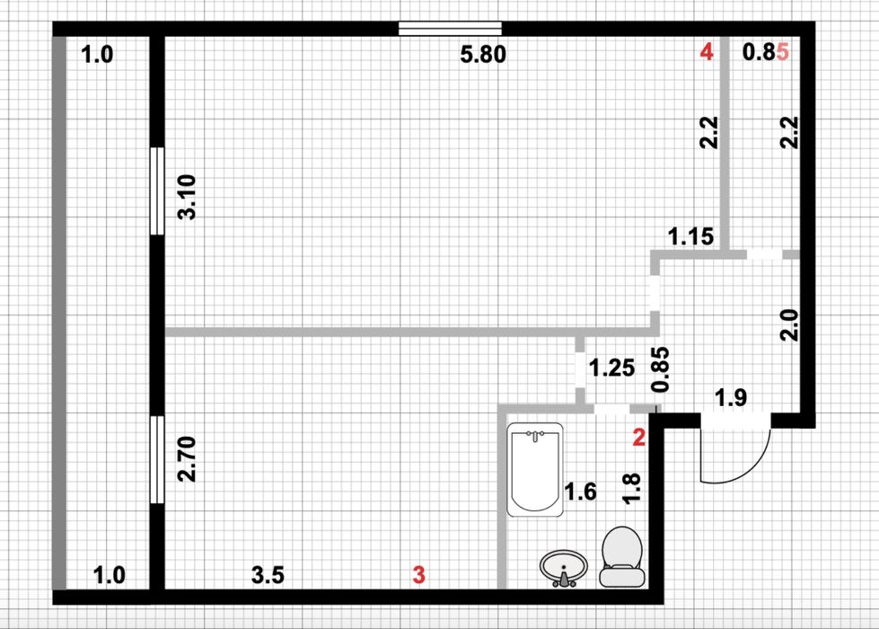 Однокомнатная  квартира на центральной улице
