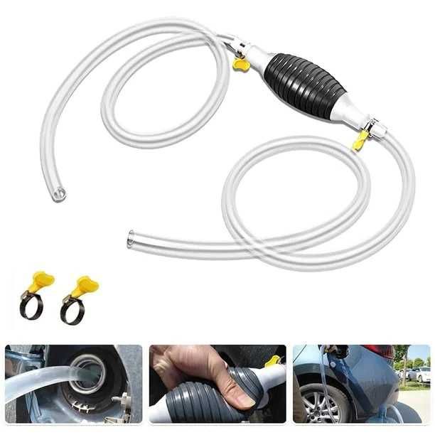 Furtun Transfer Lichide Combustibil 2m Cu Pompa Amorsare Cauciuc