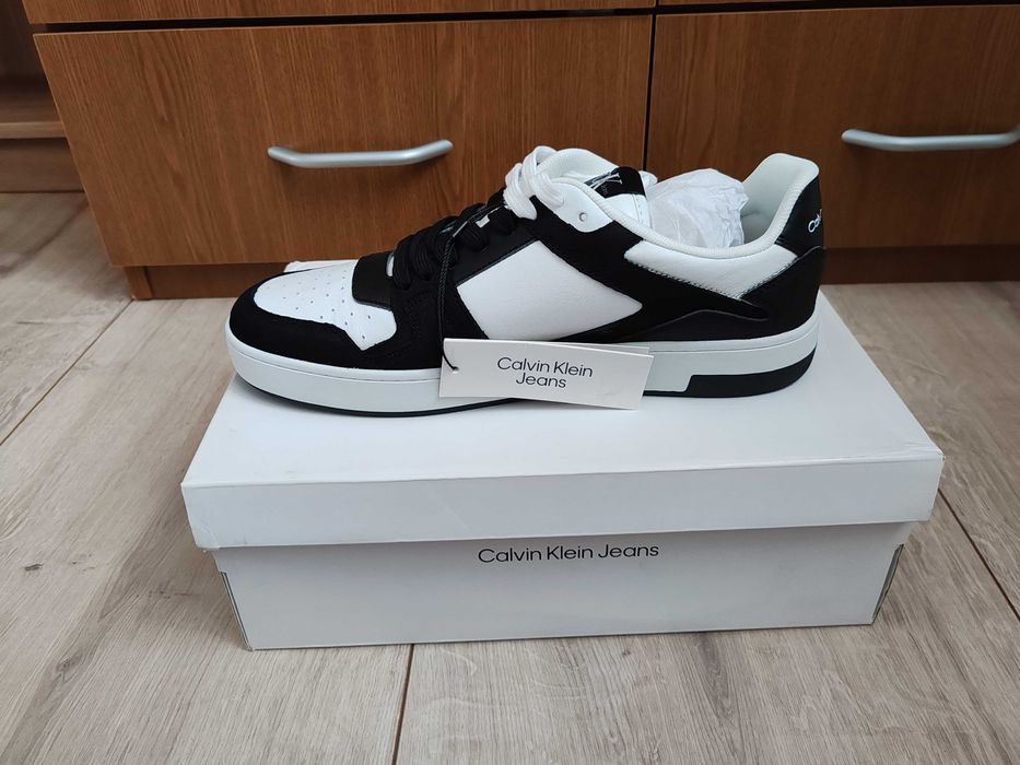 Calvin Klein Jeans, Adidasi sport, Negru, Alb, 44 EU