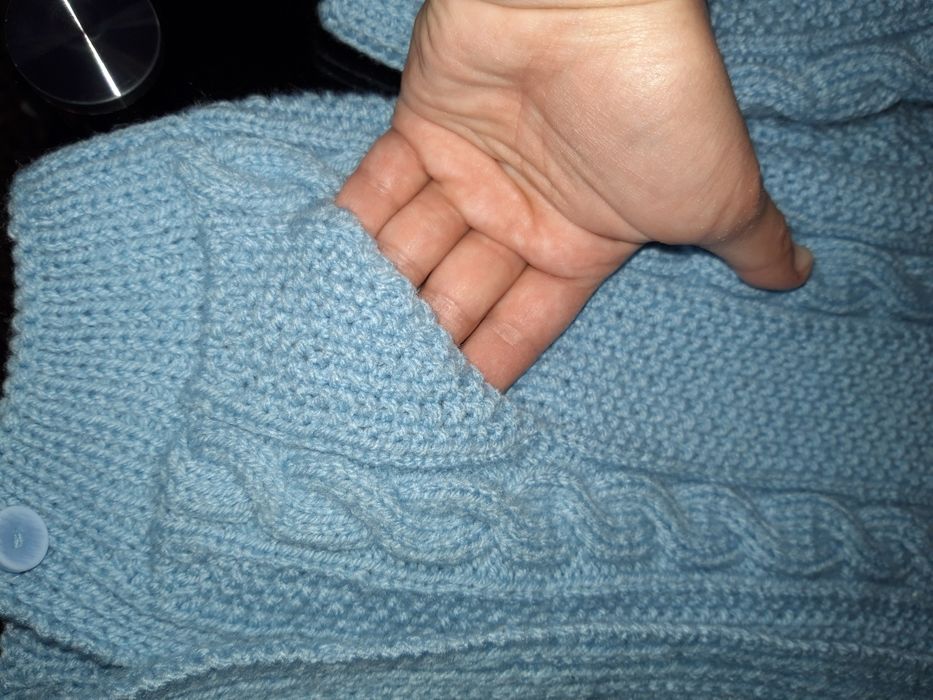 Ръчно плетена нова жилетка 86-92