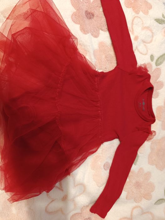 Rochie roșie fetițe 92