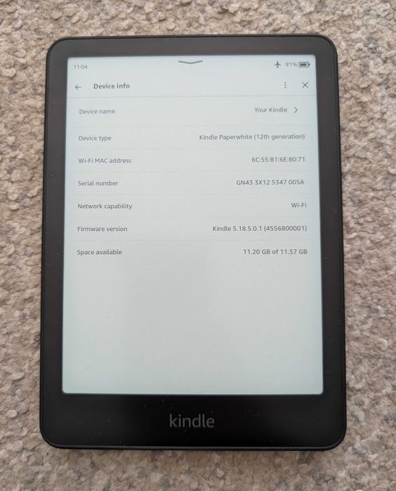 Kindle Paperwhite, 12th, 2024
