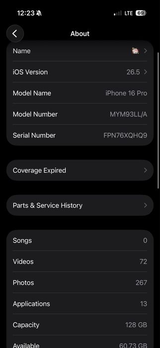 Iphone 16 pro 128/88