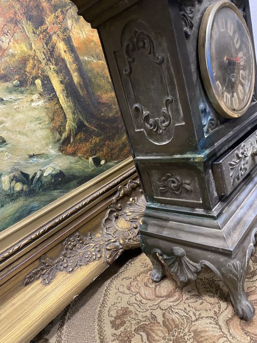 Настолен часовник Франция спелтър бароков стил кварц 1970