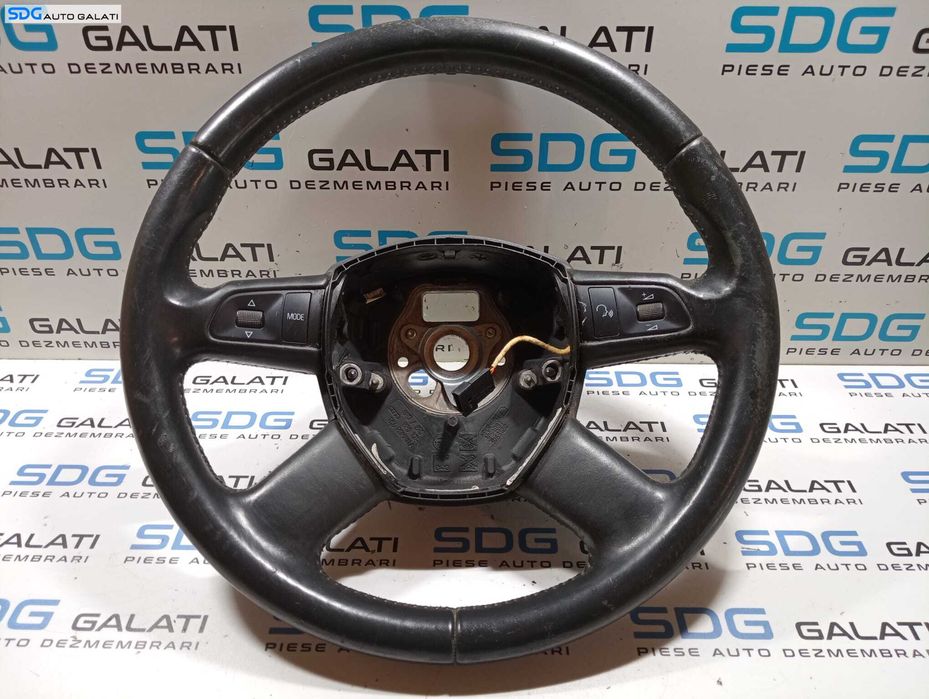 Volan Piele 4 Spite cu Comenzi FARA Airbag Audi A4 B8 2008 - 2015 Cod 8R0419091 0060003096 [M5097]