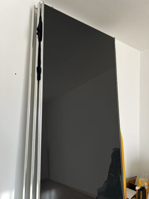 Dressing/Dulap 374/238/66 cu 4 usi culisante sticla gri/oglinda