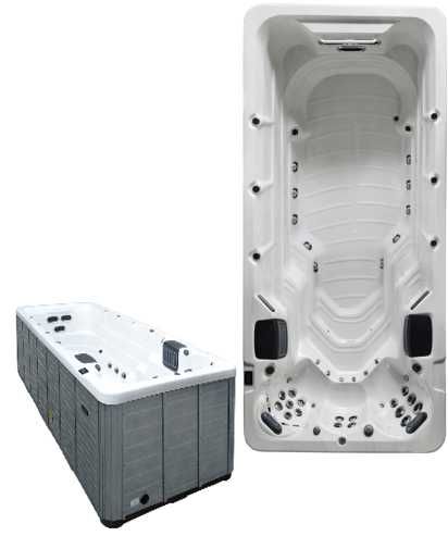 Piscină Swim Spa 5.5M cu inot Contracurent și Hidromasaj incalzitor Acril Aristech, Sistem Balboa4 Persoane