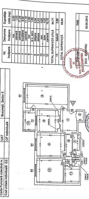 Apartament 3 camere decomandat  etaj 4/8,  2 grupuri sanitare  loc parcare Str Slt Popa Rahova persoană fizică