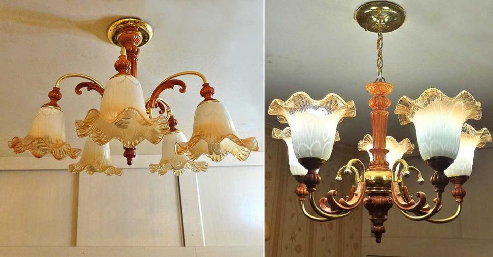 Люстра пяти рожковая.