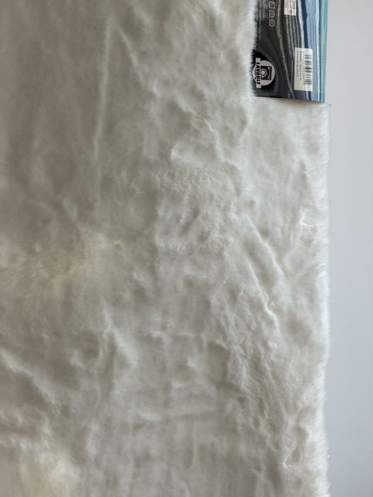 Covor alb pufos si moale, nou, 160x230cm