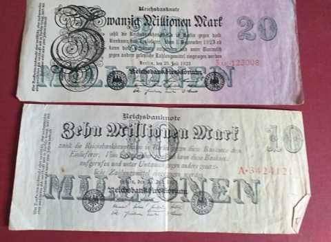 Bancnote vechi: Coroane austroungare, Marci, Kuna, Lire, Ruble