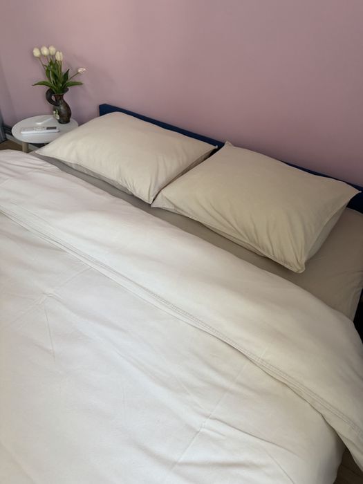 Lenjerie Ikea, husa pat 140/200, husa pilota 200/200, doau perne 50/60