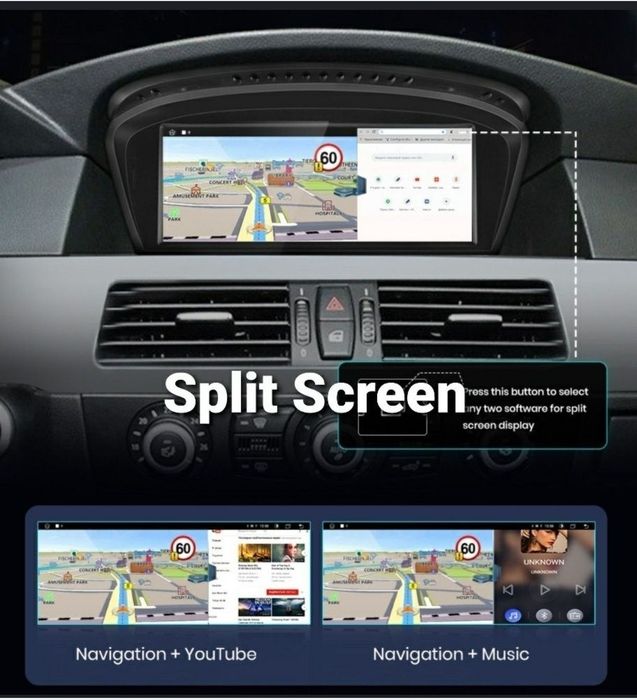 Navigație Android dedicat pt. BMW Seria 5 E60, E90 (2004-2012)