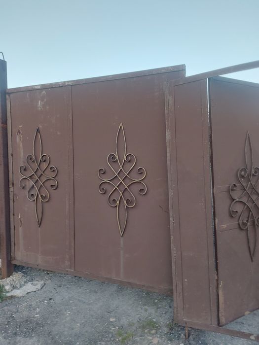 Ворота с калиткой б/у (тяжелые)