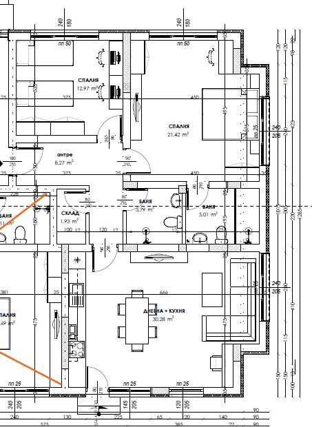 Продава се Тристаен апартамент в Пловдив, Коматево - 109 кв.м за 790 €/кв.м - Снимка #2