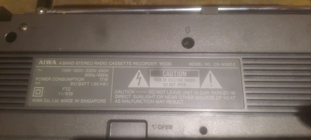 Casetofon  AIWA CS-W300K fabricație ani 1980