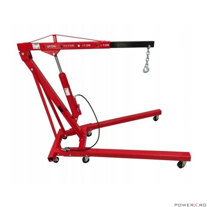 Macara de atelier hidraulico-pneumatica, 2 tone, poate fi acționata