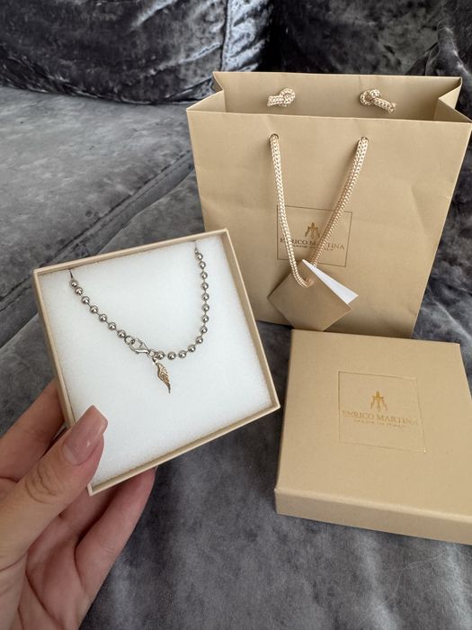 Унисекс Мъжко Дамско колие със златна висулка