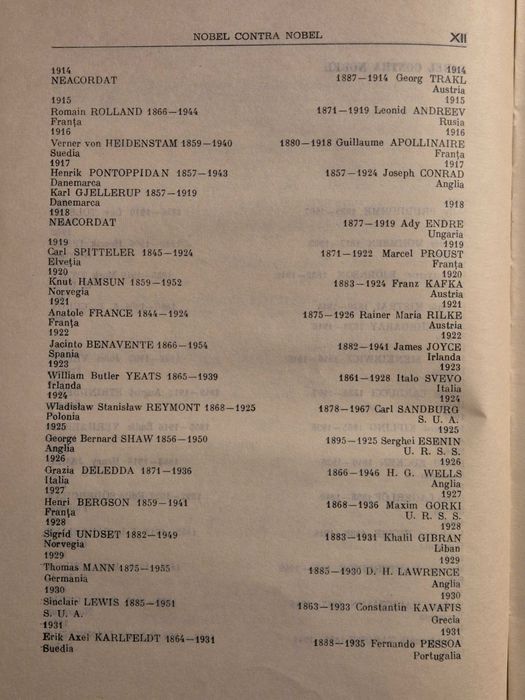 Inedit ! "Nobel contra Nobel" - Vol I si II de Laurențiu Ulici